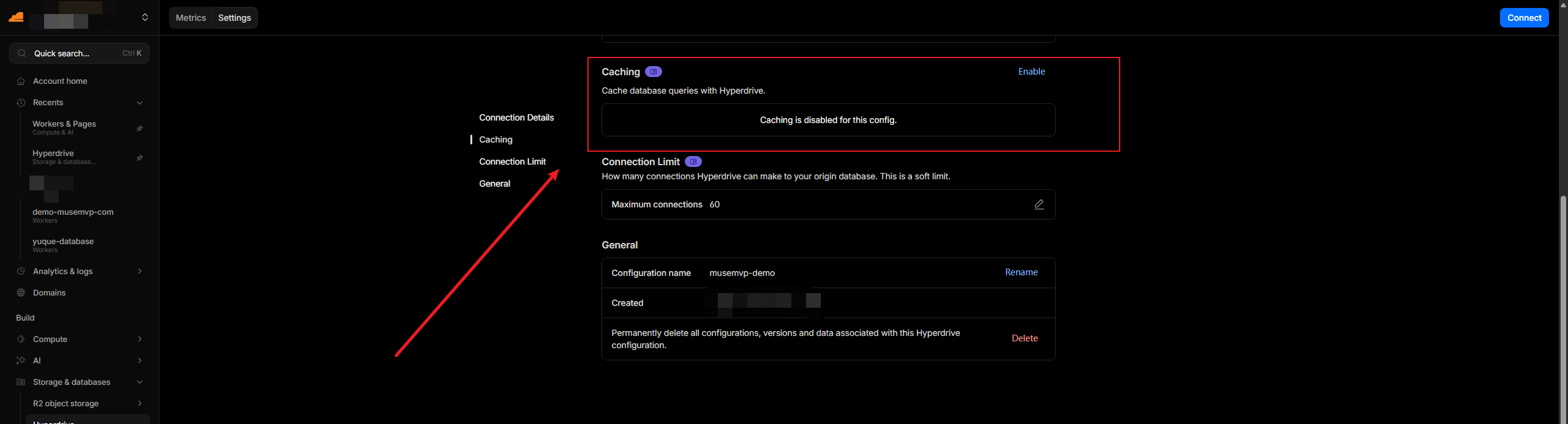 Disable query caching