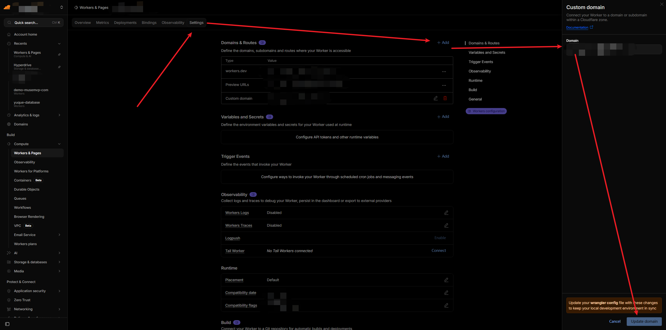 Bind custom domain