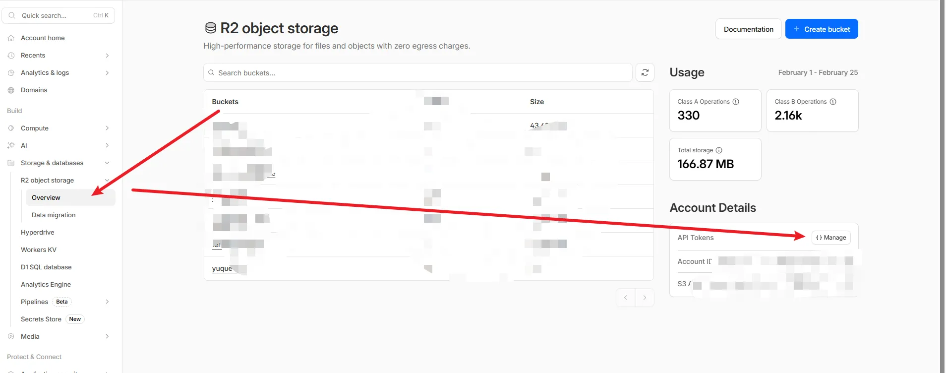 Create Access Key and Secret Key